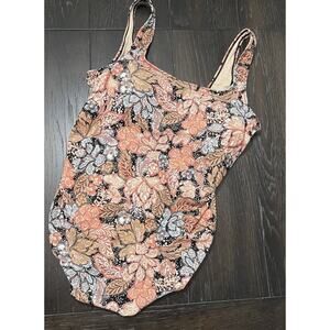 A Pea in the Pod Maternity Swimsuit Large Multicolor Floral Beach Neutral